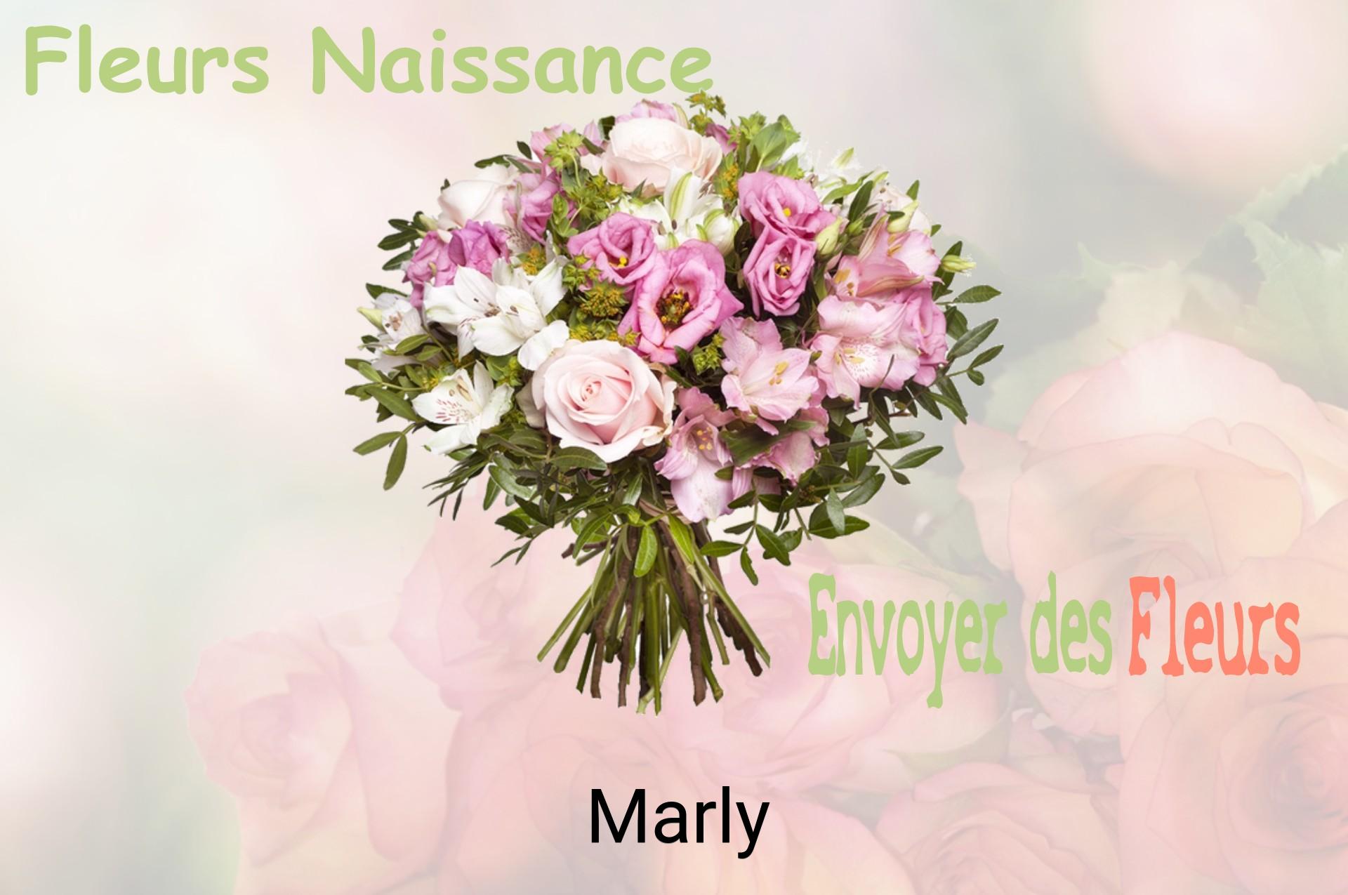 Bouquet de fleurs de naissance livré à Marly